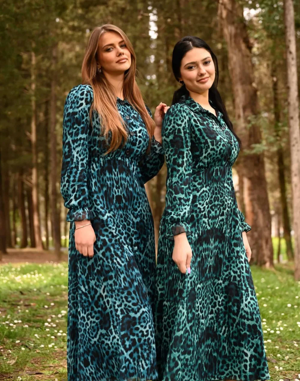 Fustan i gjate leopard - Figura 6