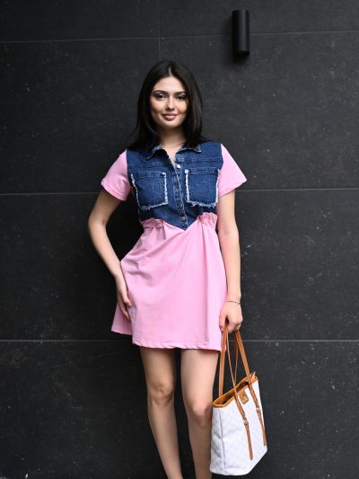 Fustan me pjesë xhins